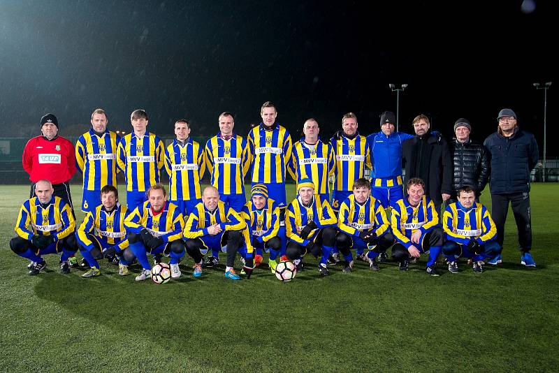 Vánoční utkání SFC - stará garda Slezského FC vs. výběr mládežnických trenérů klubu.