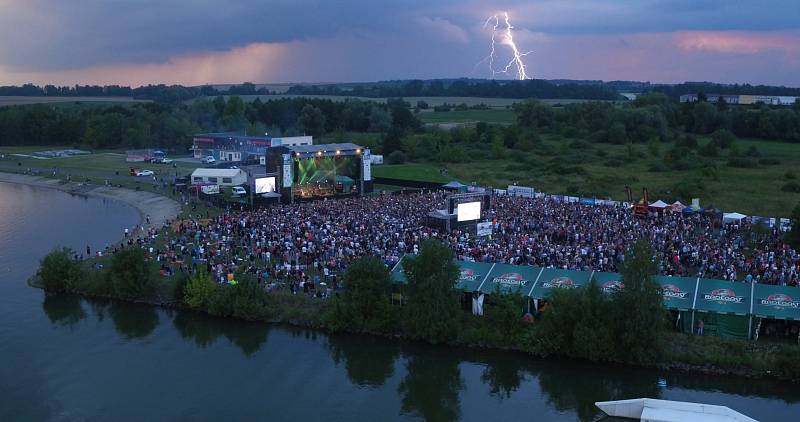 Štěrkovna Open Music, pohled z dronu.