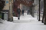 Sníh v Opavě. Ilustrační foto.