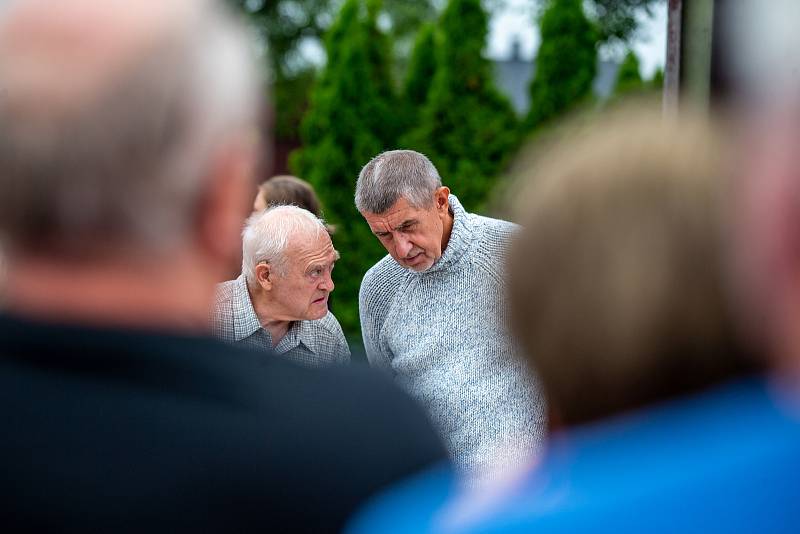 Andrej Babiš na návštěvě Moravskoslezského kraje, 23. srpna 2022 v Kravařích.