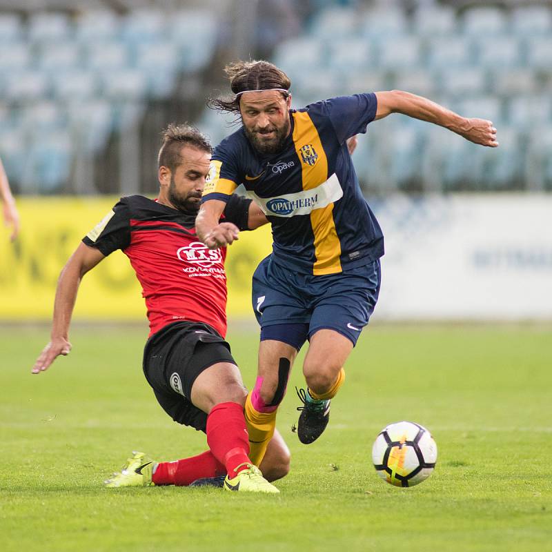 Zápas 5. kola Fortuna národní ligy SFC Opava - FC MAS Táborsko 22. srpna 2017 v Opavě.