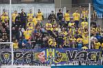 Praha - Zápas 10. kola Fortuna národní ligy mezi FK Viktoria Žižkov a SFC Opava 28. září 2017. Fanoušci SFC Opava.