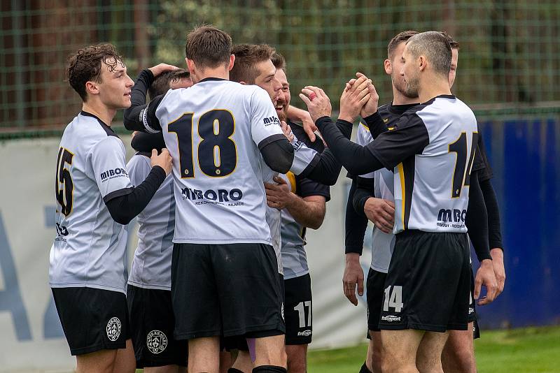 Zápas 19. kola fotbalové I.A třídy, skupiny A, Mokré Lazce - Kravaře 0:2.