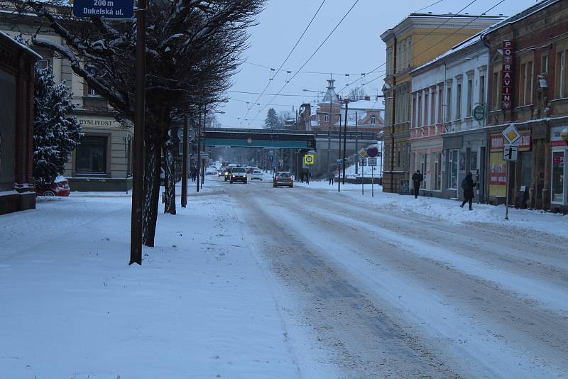 Zasněžená Opava.