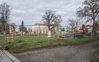 Stavba nového parkoviště ve Vítkově.