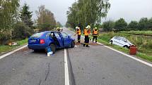 Dopravní nehoda v obci Branka u Opavy, sobota 13. srpna 2022.