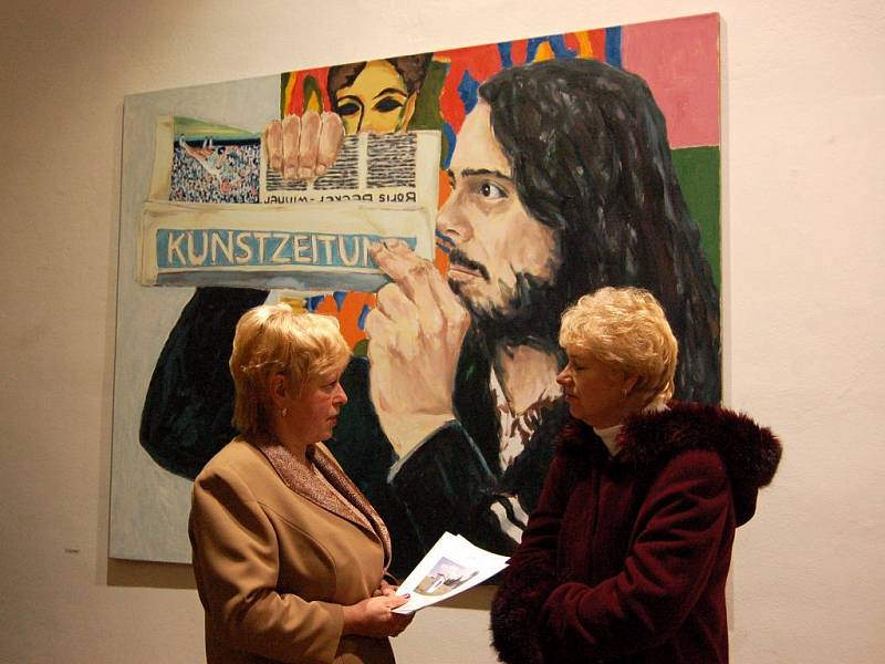 V hlavních prostorách galerie jsou do 29. března k vidění obrazy akademického malíře Romana Franty. 