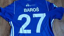 Milan Baroš - podepsaný dres Baníku Ostrava.
