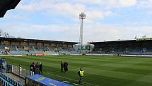 Stadion v Městských sadech už je připraven na očekávané derby