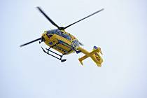 Na místě nehody v Opavě ve čtvrtek 9. března zasahoval vrtulník.