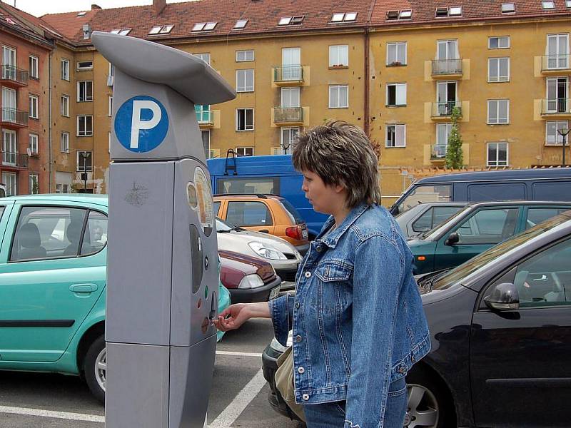 Parkovací automat na Masařské ulici.
