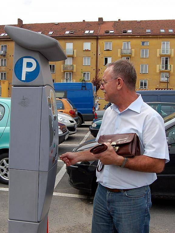 Parkovací automat na Masařské ulici.