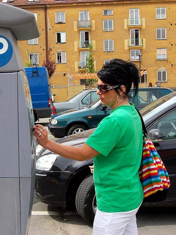 Parkovací automat na Masařské ulici.