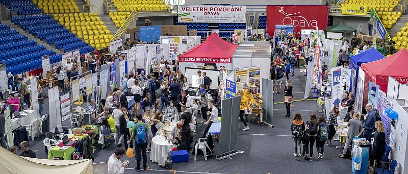 Veletrh povolání v opavské víceúčelové hale.