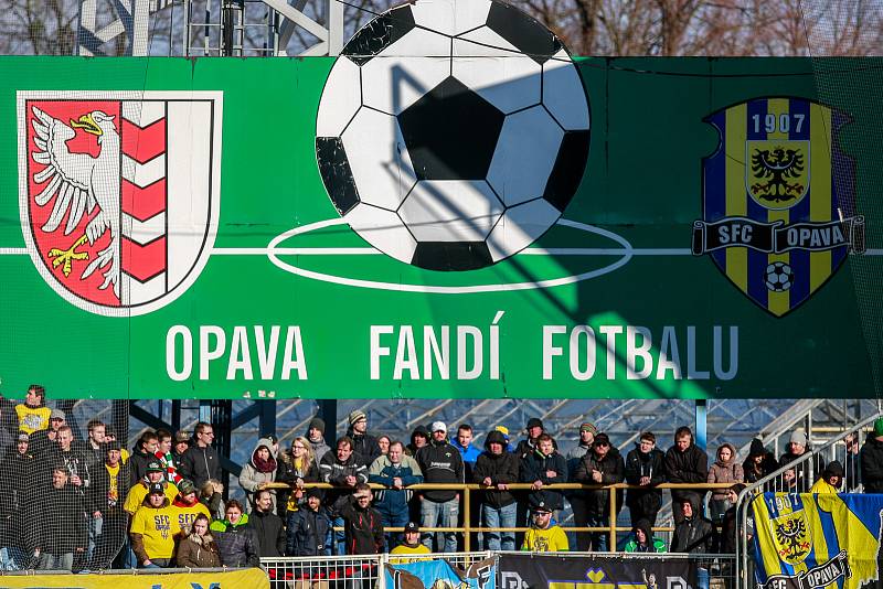 Fotbalové utkání SFC Opava - FC Baník Ostrava.