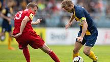 Zápas 22. kola Fortuna národní ligy mezi SFC Opava a FK Fotbal Třinec.