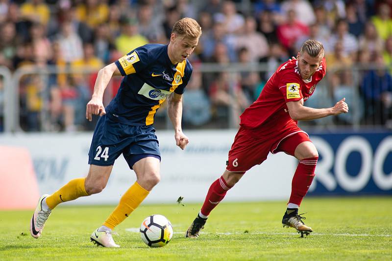 Zápas 22. kola Fortuna národní ligy mezi SFC Opava a FK Fotbal Třinec.