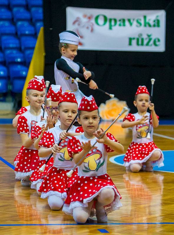 Mezinárodní soutěž mažoretek Opavská růže 2017 v opavské víceúčelové hale.