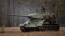 2. vojensko-historická ukázka "Osvobozovací boje na Ostravsku" , 22. října 2022, Hlučín-Darkovičky. Restaurovaný tank T-34