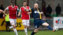 Pardubice - Zápas Fortuna národní ligy FK Pardubice - SFC Opava 8. dubna 2018. Tomáš Smola - o.