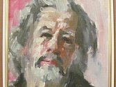 Karel Adámek (1933-1996) se kromě krajiny Jesenicka a Valašska věnoval také zátiším a portrétu. Takto zachytil svou tvář na autoportrétu.