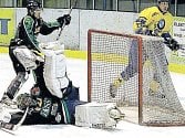 Brankář Martin Pospíšil v sobotu pomohl Hornímu Benešovu k vítězství v derby nad Krnovem.