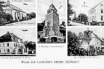 Na dobové pohlednici ze dvacátých let 20. století je vlevo dole zachyceno sídlo statkáře Heinricha Horneho – zámeček u hranice.
