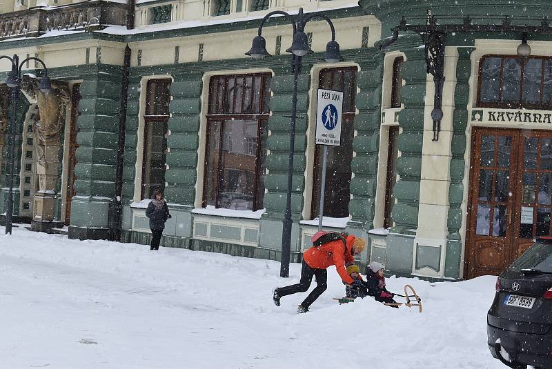 Na Krnovsku se vrátila sněhová pokrývka, 21. ledna 2023.