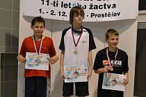 Nadějný plavec bruntálského klubu Roman Procházka (vlevo) si na Poháru ČR jedenáctiletých vybojoval dvě druhá místa.