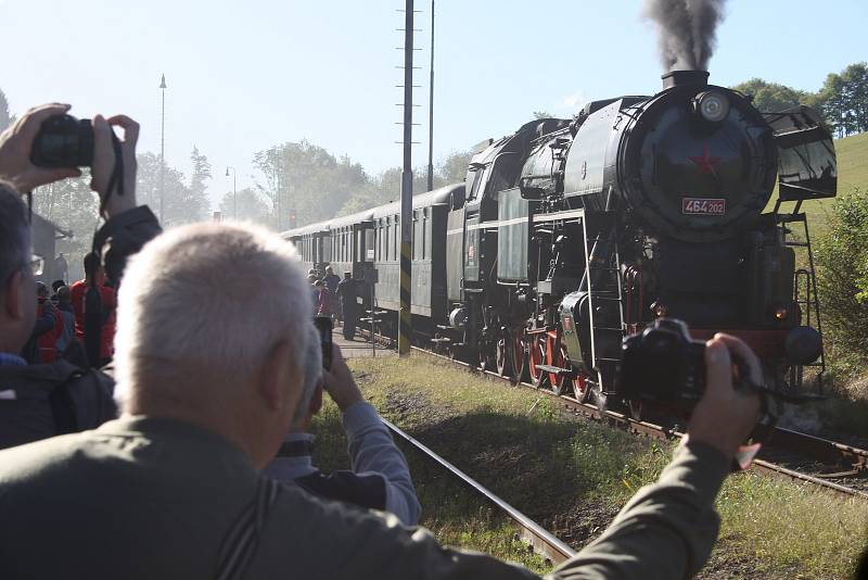 Oslavy výročí 120 let osoblažské úzkokolejky v Třemešné.