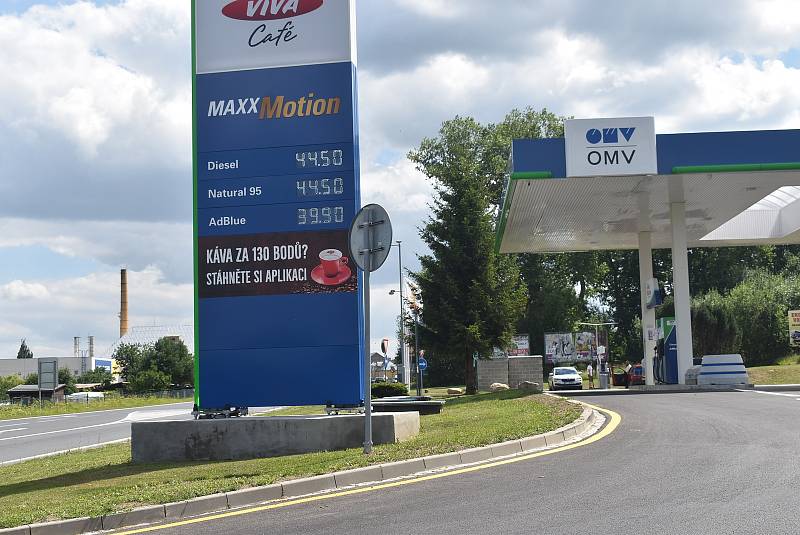 Benzínové pumpy v Bruntálu 9.8.2022.