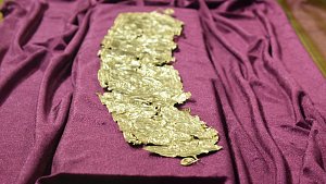 Půl metru dlouhý bohatě zdobený zlatý pás našel zemědělec na Opavsku při sklizni řepy. Krajský úřad a Muzeum Bruntál ho poprvé představily médiím na bruntálském zámku v říjnu 2022.