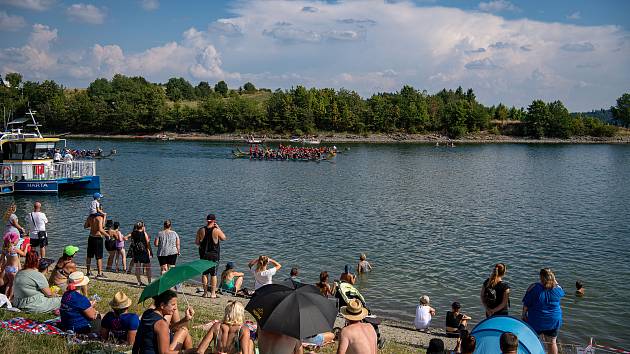 9. ročník festivalu dračích lodí na Slezské Hartě, 19. srpna 2023, Leskovec nad Moravicí.
