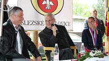 Prezident Miloš Zeman zakončil návštěvu kraje ve Slezských Pavlovicích.