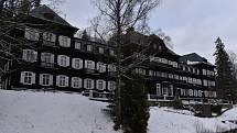 Lázeňská obec Karlova Studánka má v zimě úžasnou atmosféru.