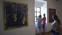 Galerie na Rychtě v Úvalně je místem, kde se obrazy malíře Borise Jirků potkaly s hudbou Felixe Slováčka. 5. 8. 2022