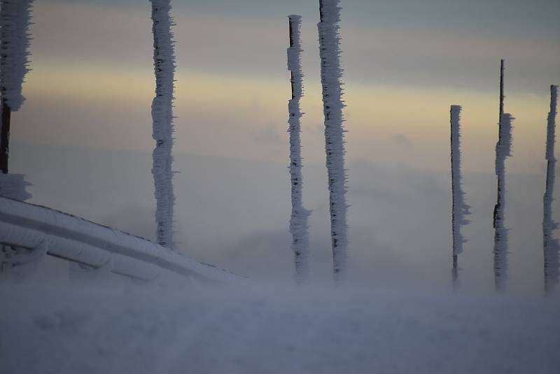 Počasí v Jeseníkách je nevyzpytatelné a plné fotogenických efektů.