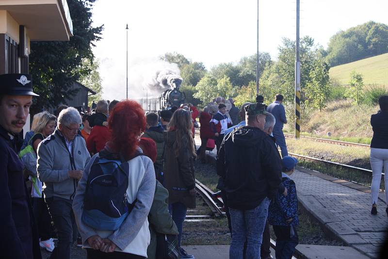 Oslavy výročí 120 let osoblažské úzkokolejky v Třemešné.