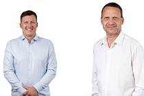 Starosta Horního Benešova Pavel König (vlevo) a místostarosta Miroslav Petr, volby, podzim 2022.