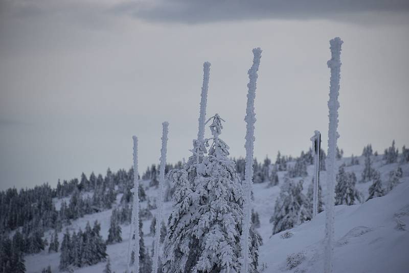 Počasí v Jeseníkách je nevyzpytatelné a plné fotogenických efektů.