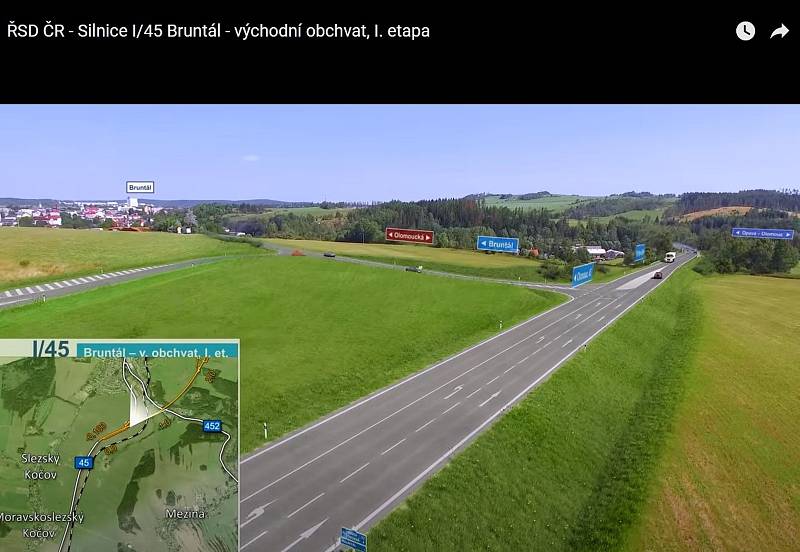 Ředitelství silnic a dálnic připravilo vizualizaci, která podrobně vysvětluje dopravní řešení obchvatu Bruntálu.