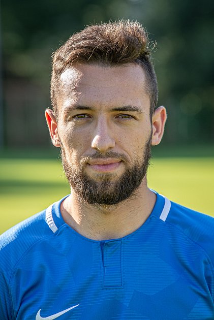 Fotbalový klub TJ Břidličná, 20. srpna 2020 v Břidličné. Patrik Simichanidis, záložník