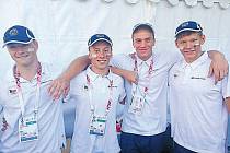 Roman Procházka (vpravo) v barvách české reprezentace startoval na Evropském sportovním festivalu mládeže v Maďarsku.