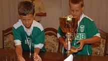 Primátor Karviné Tomáš Hanzel přijal fotbalisty Starší přípravky MFK OKD Karviná, kteří vyhráli mezinárodní turnaj v Maďarsku.
