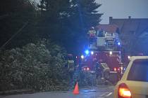 Silnici z Krnova do Hlubčic zatarasily koruny stromů, které se vyvrátily u polské obce Mokre-Kolonia. Hasiči s motorovými pilami zatarasenou silnici uvolnili. 5. srpna 2023