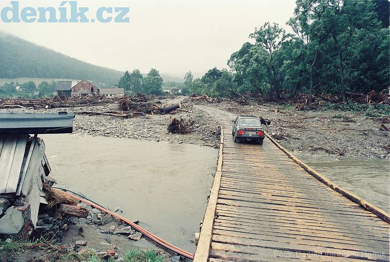 Povodně, 19-20. července 1997, Holčovice, Široká Niva, Karlovice a Zátor Loučky.