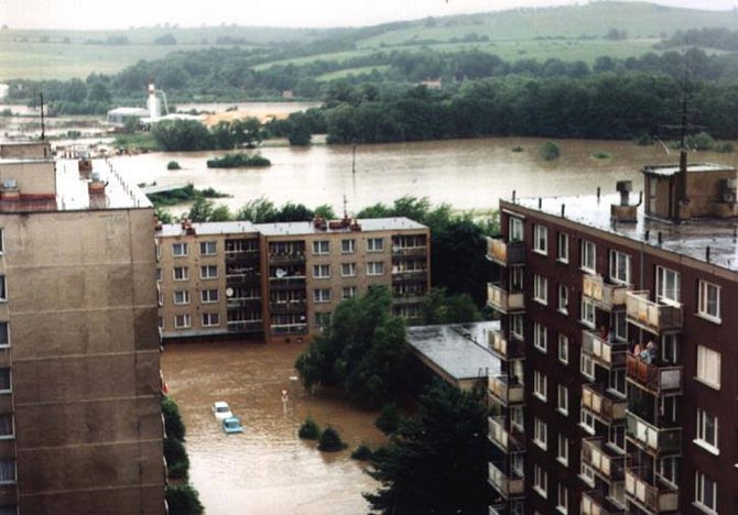 Povodně v červenci 1997 v Krnově.