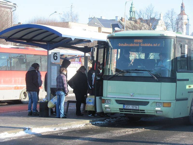 Zima v Krnově objektivem Fidela Kuby.