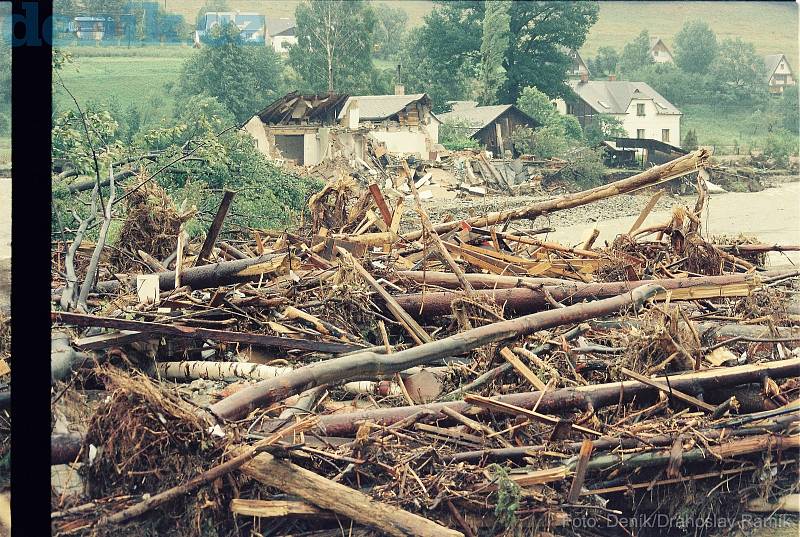 Povodně, 19-20. července 1997, Holčovice, Široká Niva, Karlovice a Zátor Loučky.