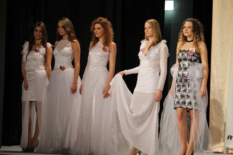 Dvanáct nádherných dívek z Česka, Slovenska, Maďarska a Polska soutěžilo ve finále Soutěže Superkrás v Rýmařově o korunku miss.